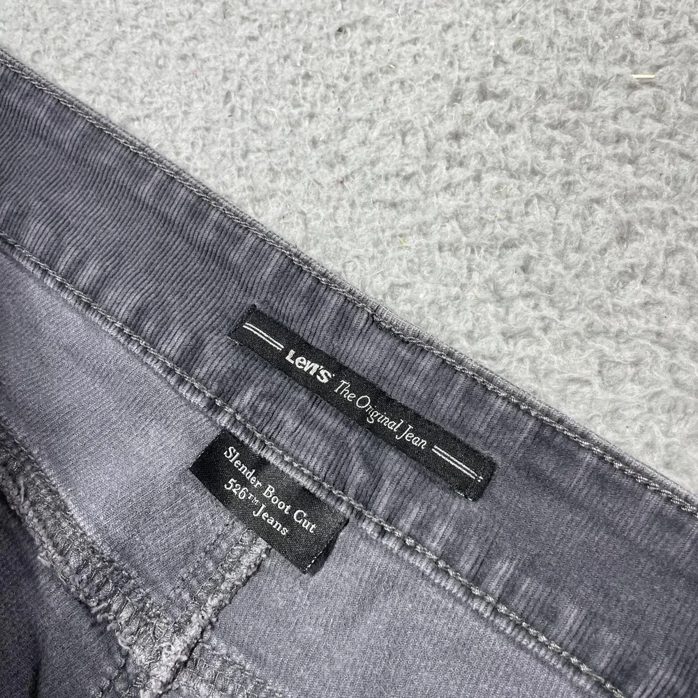 Levis Corduroy Pants Womens 10 Gray‎ 560 Slender Boot Cut Stretch Jeans Casual
